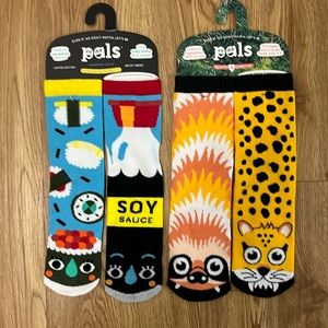 New kids socks from the pals manifesto. Price is for both pairs